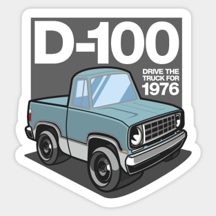 D100 - 1976 White Base (Light Blue) Sticker